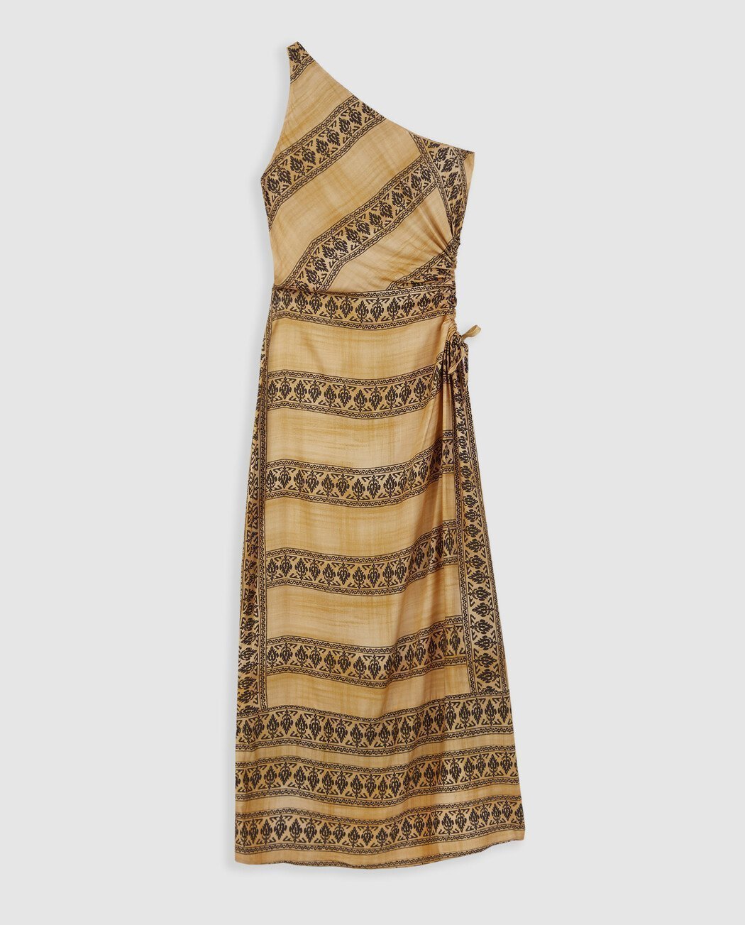 VESTIDO MIDI ASIMÉTRICO ESTAMPADO