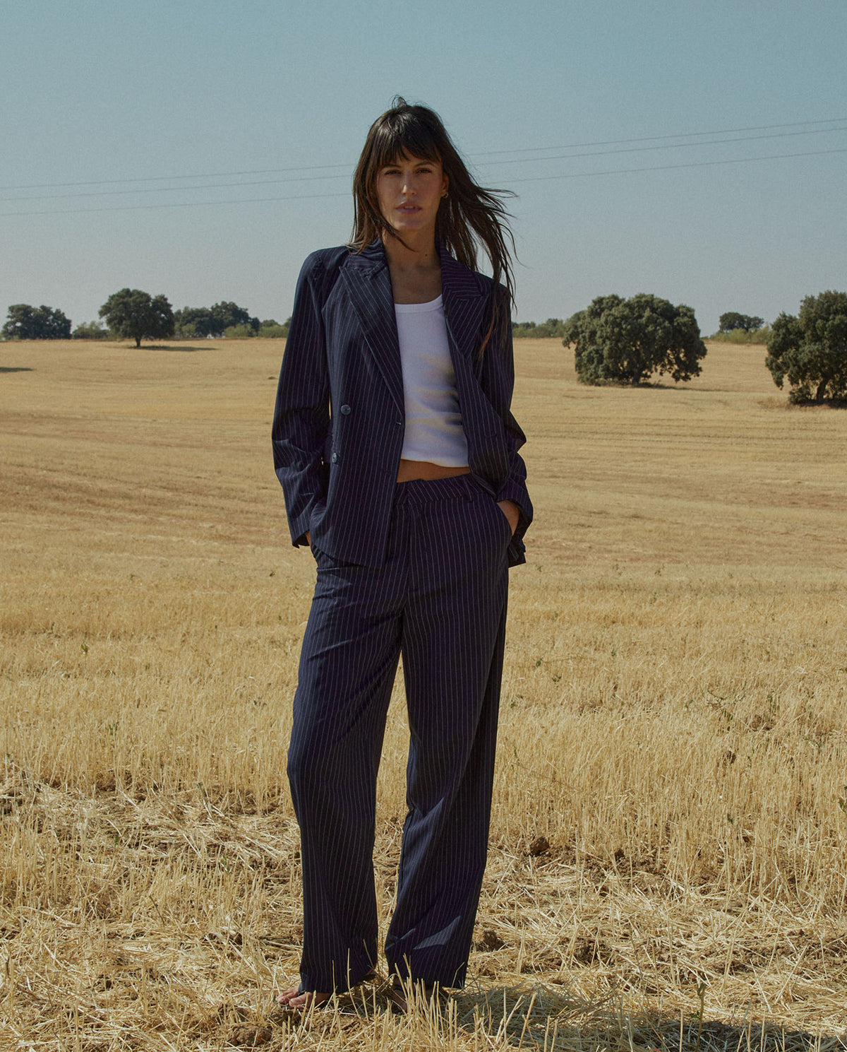 PANTALÓN DE TRAJE RAYA DIPLOMÁTICA