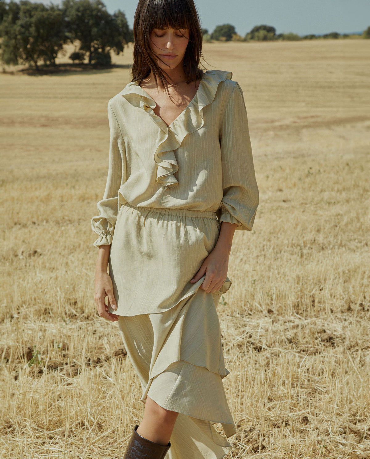 FRILLED BLOUSE