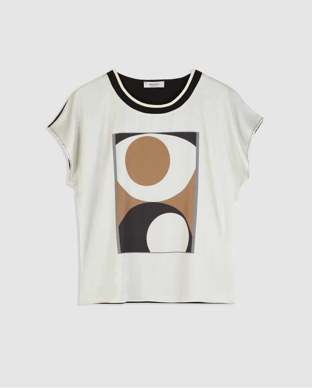 CAMISETA SATINADA ESTAMPADO GEOMÉTRICO