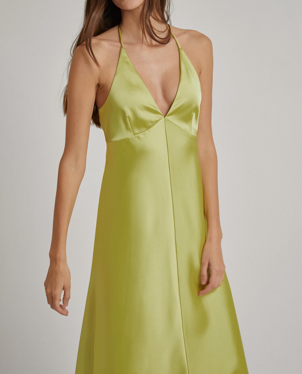 VESTIDO LARGO SATINADO