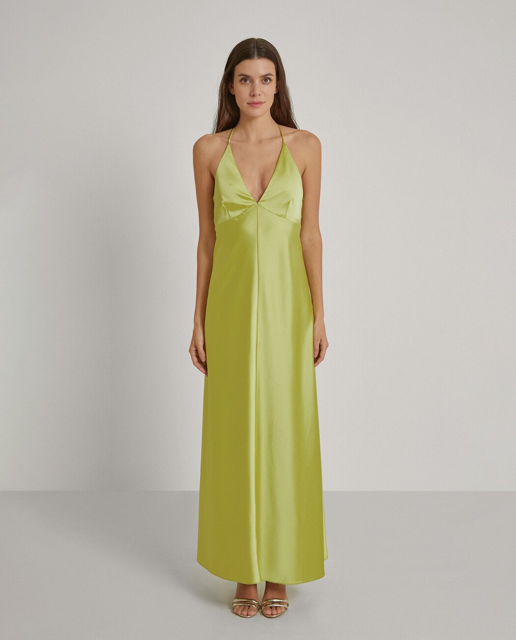 VESTIDO LARGO SATINADO