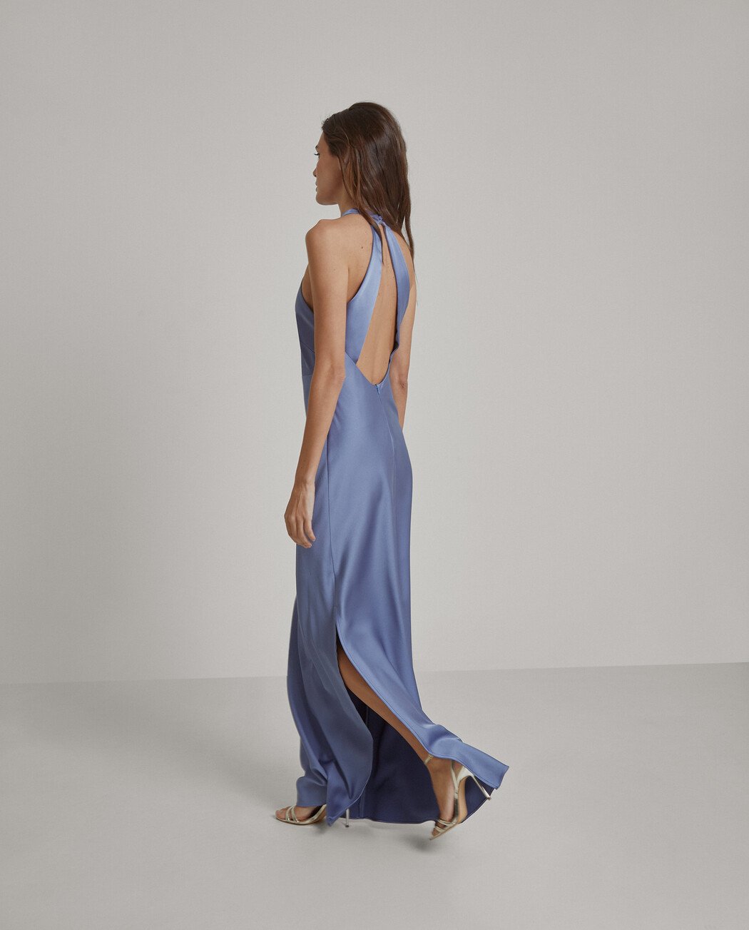 VESTIDO LARGO CUELLO HALTER