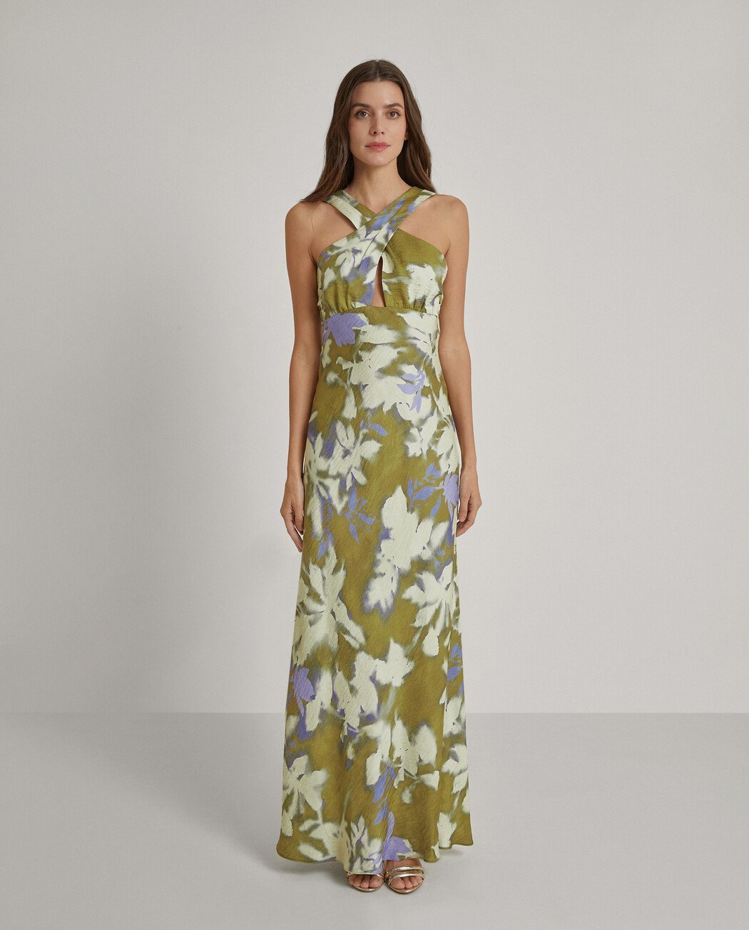 VESTIDO LARGO ESTAMPADO FLORAL