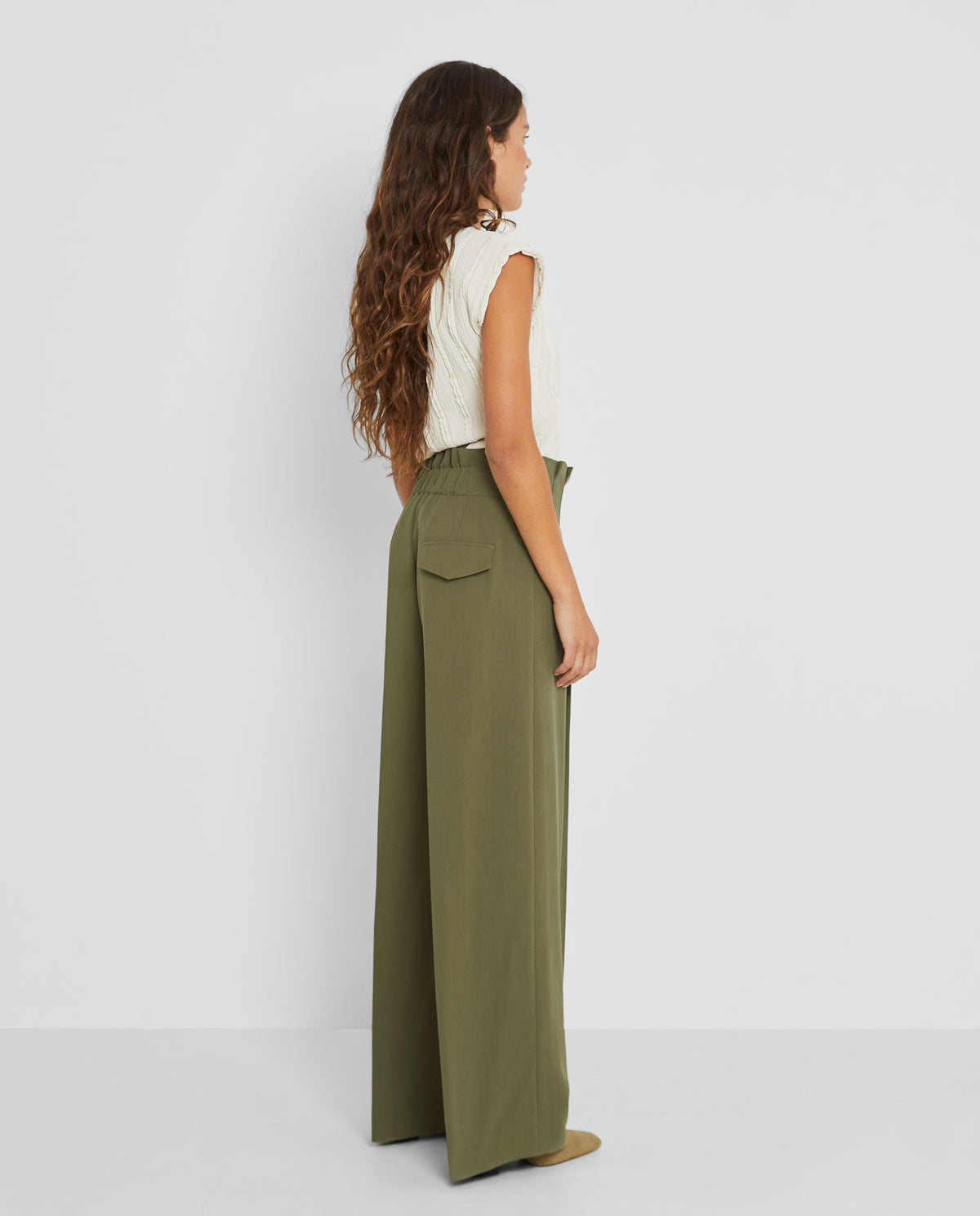 HIGH-WAIST PALAZZO TROUSERS