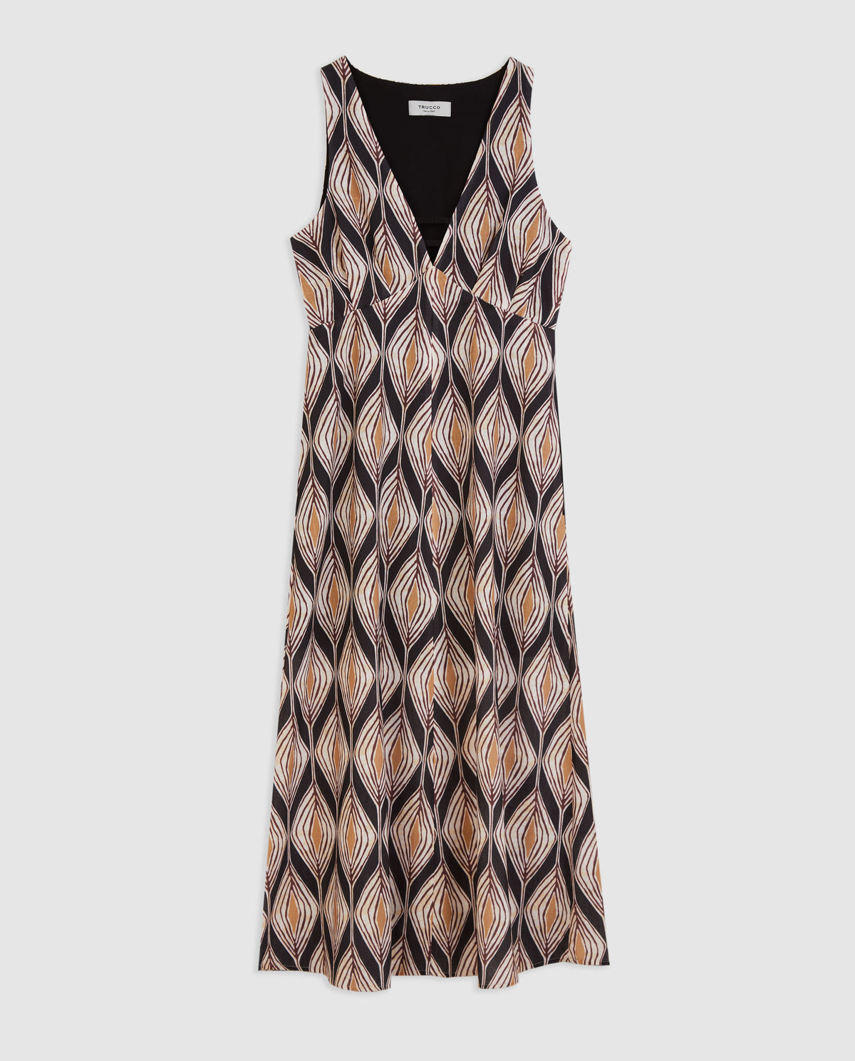 LONG ETHNIC PRINT DRESS