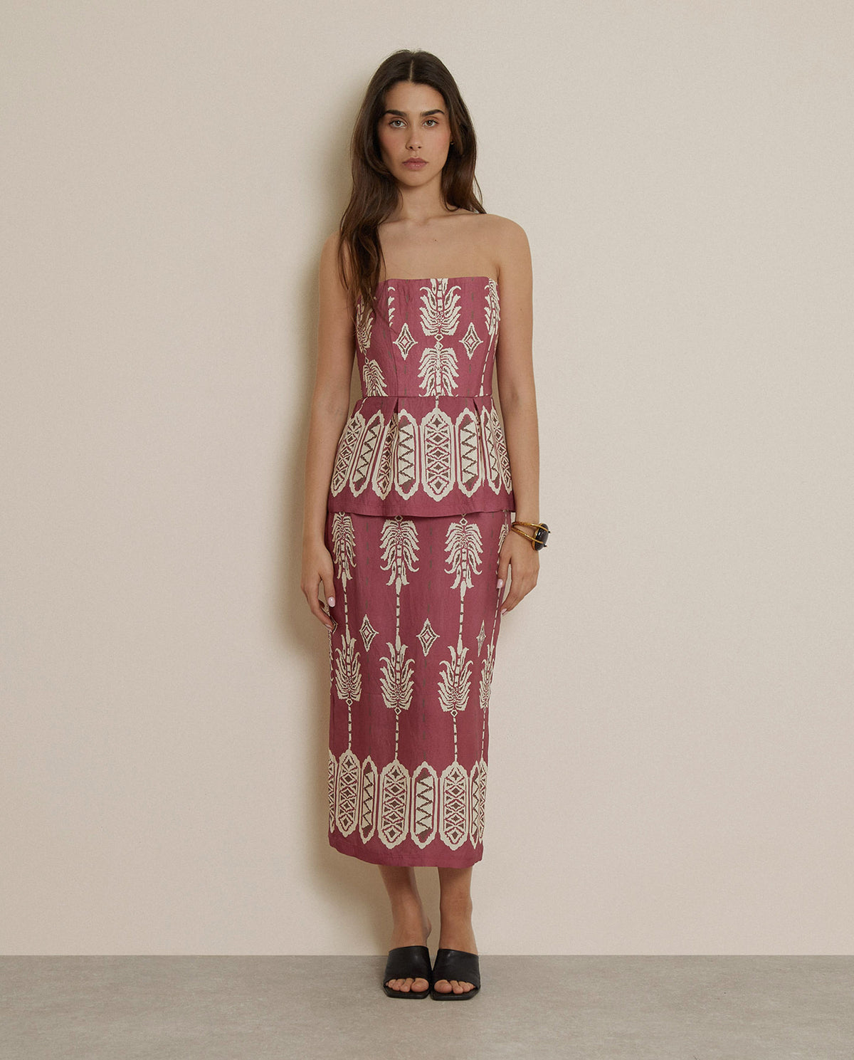 PRINTED MIDI SKIRT