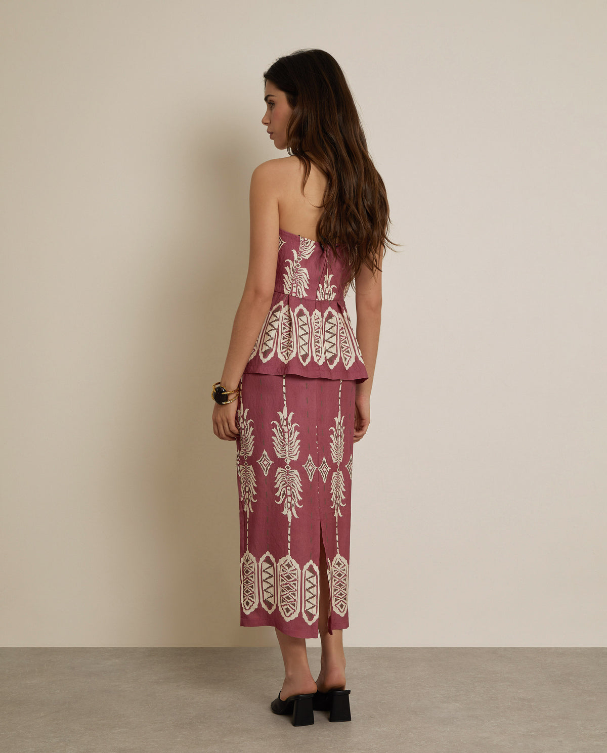 PRINTED MIDI SKIRT