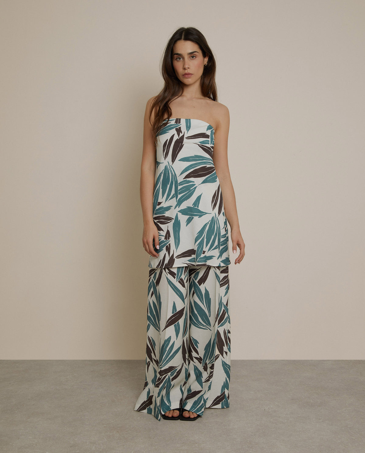 WIDE-LEG PRINTED TROUSERS