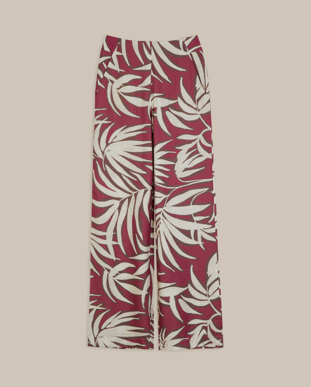 PRINTED WIDE-LEG TROUSERS