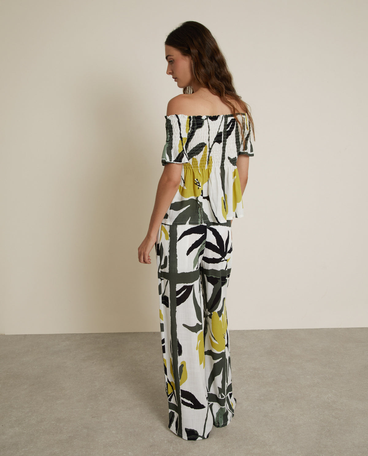 PRINTED FLOWING TROUSERS