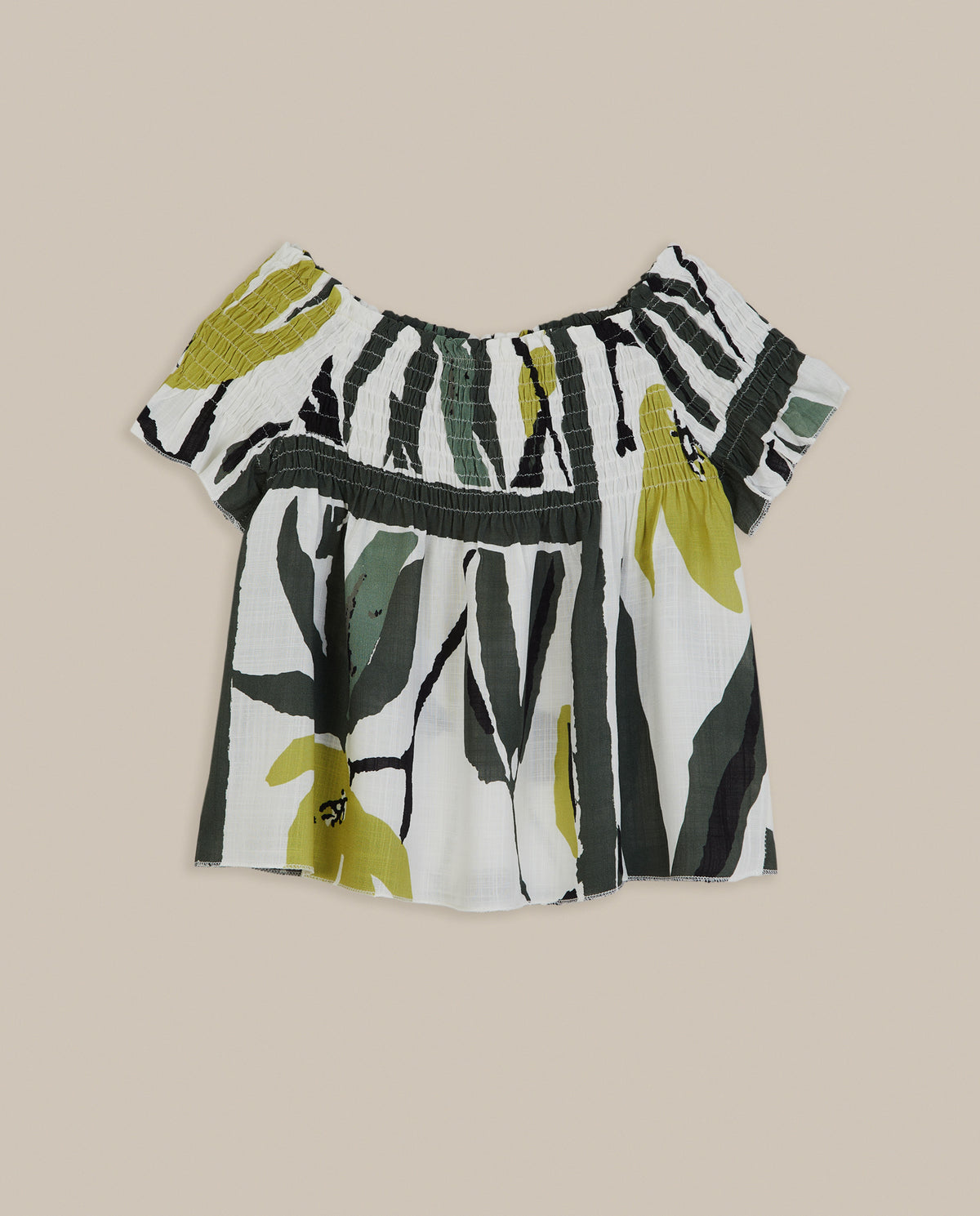 PRINTED OFF-SHOULDER TOP
