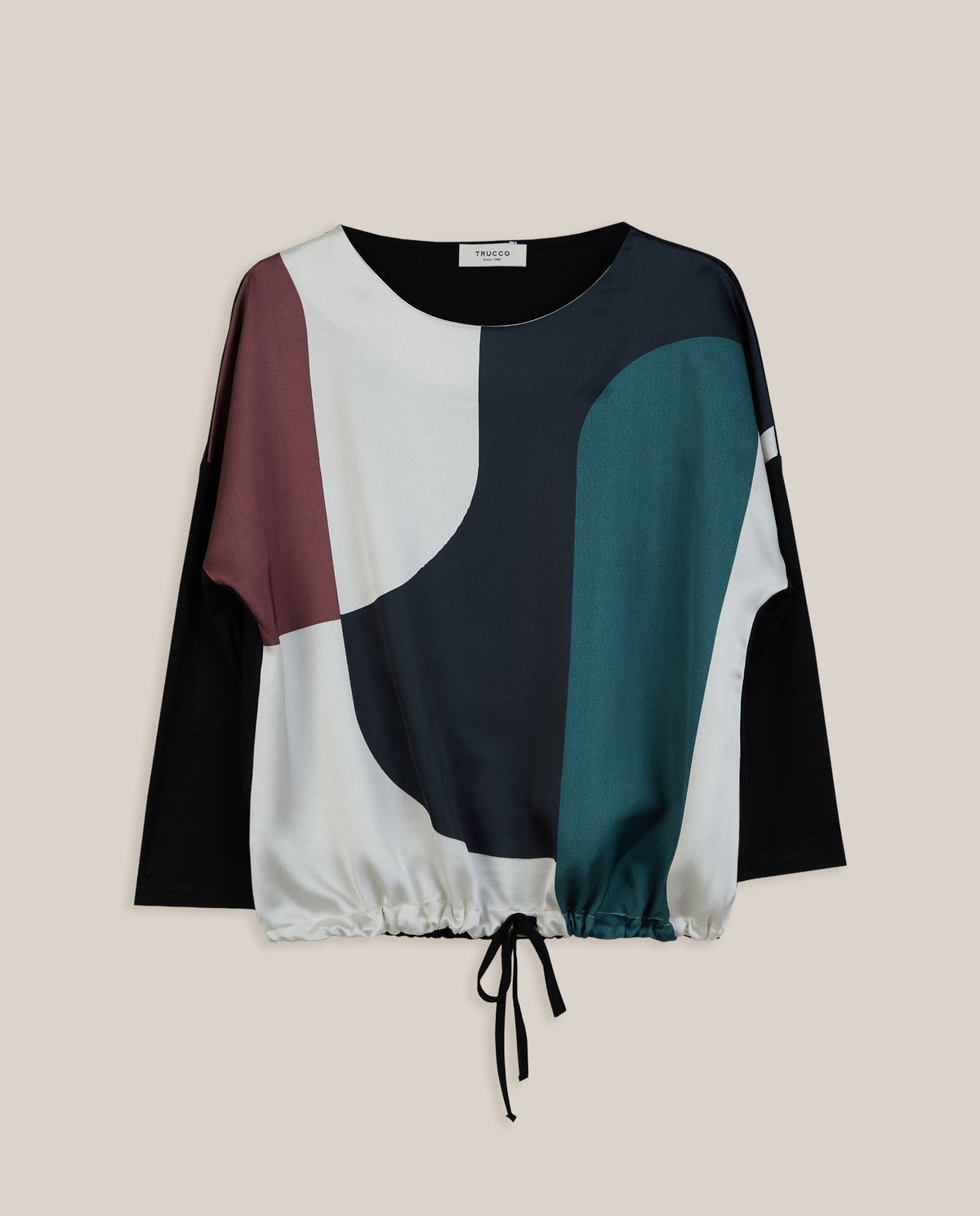 PRINTED SWEATSHIRT WITH RUBBER DETAIL