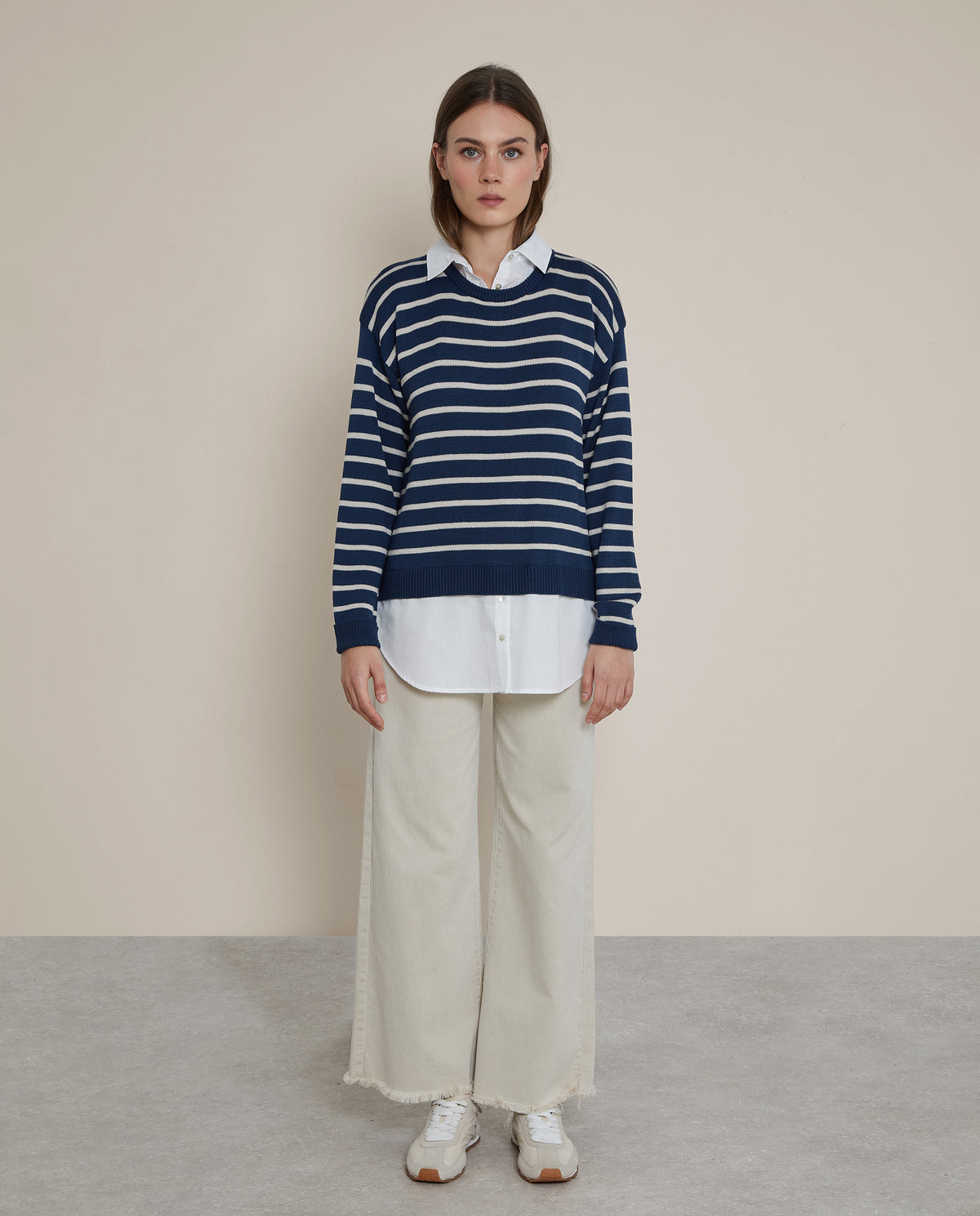 STRIPED JERSEY WITH SHIRT