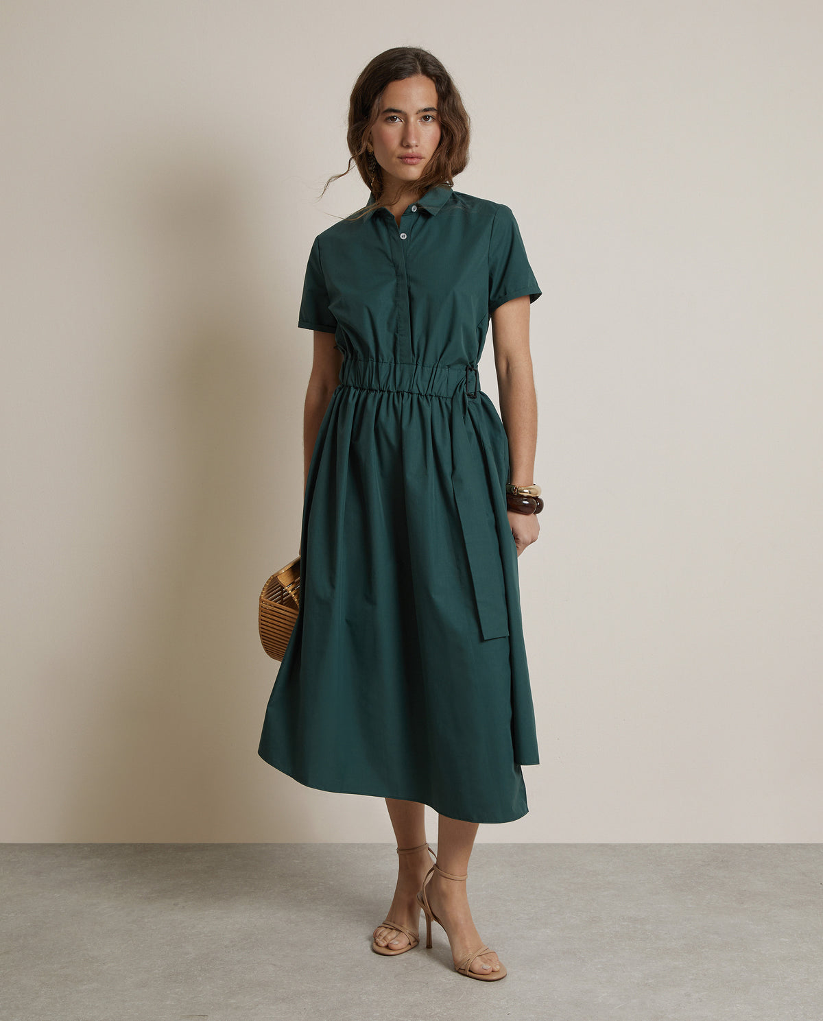 VESTIDO MIDI CINTURÓN