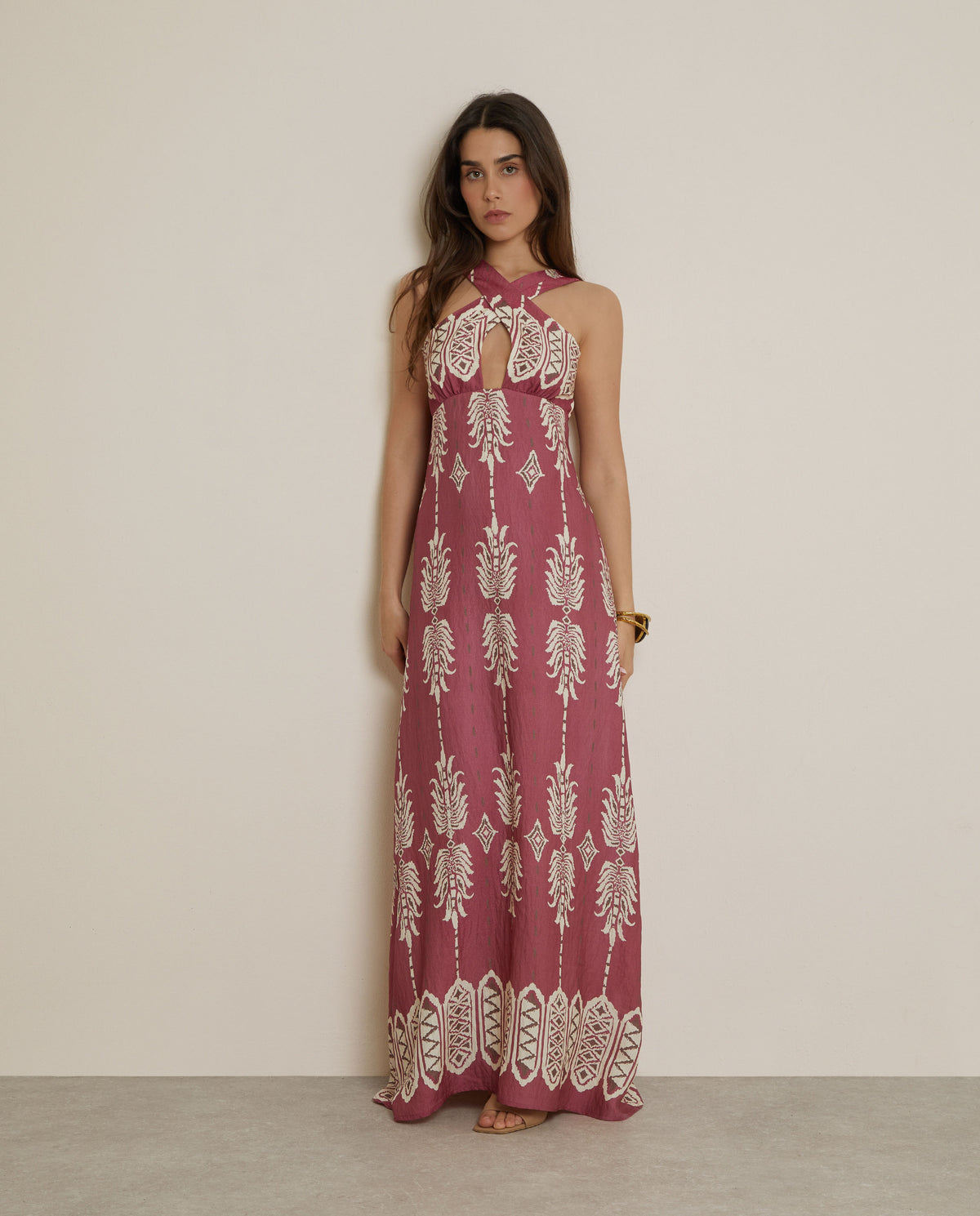 VESTIDO ÉTNICO CRUZADO