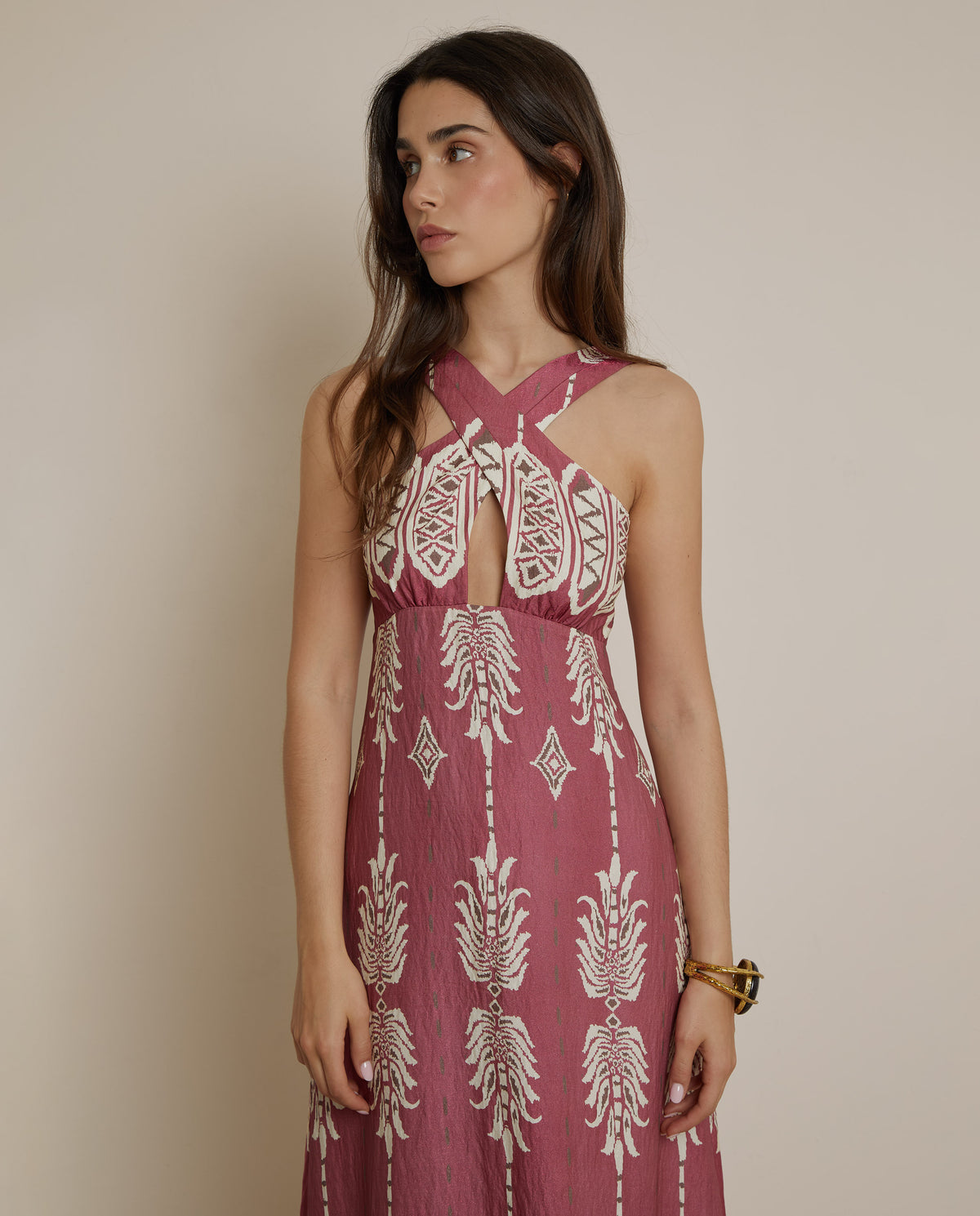 VESTIDO ÉTNICO CRUZADO