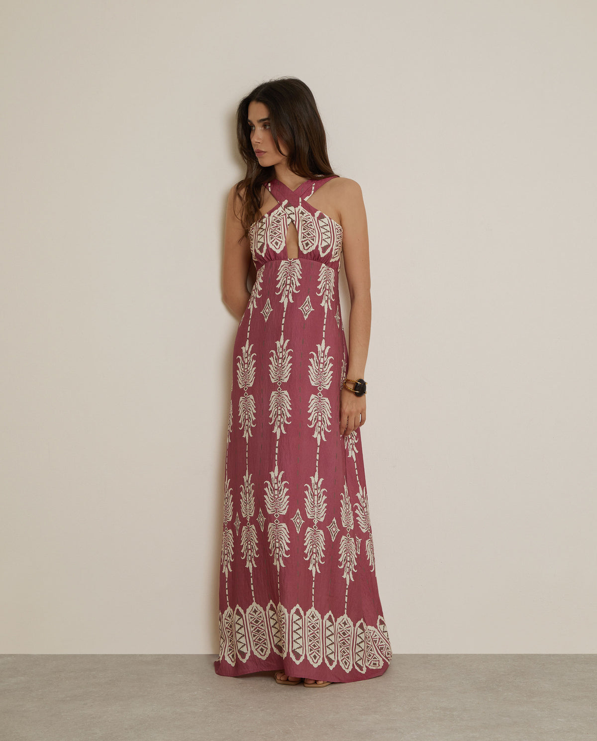 VESTIDO ÉTNICO CRUZADO