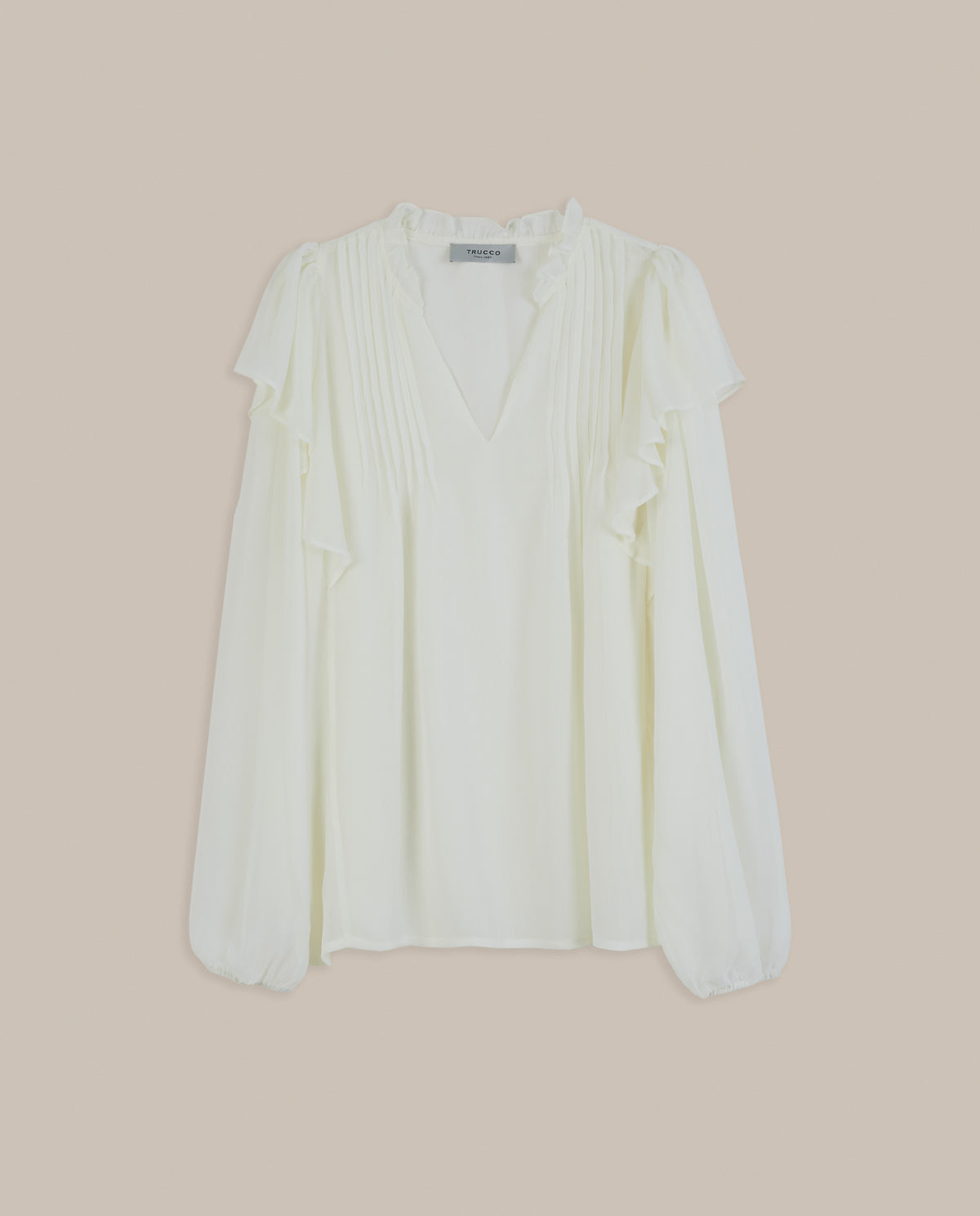 BLUSA FLUIDA CON VOLANTES