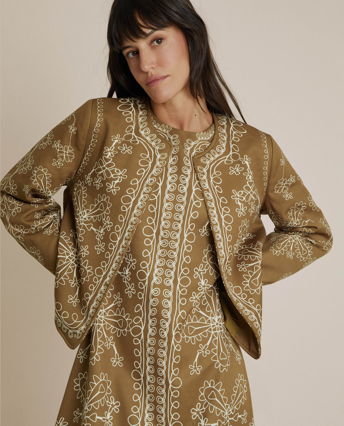 EMBROIDERY-PRINT JACKET