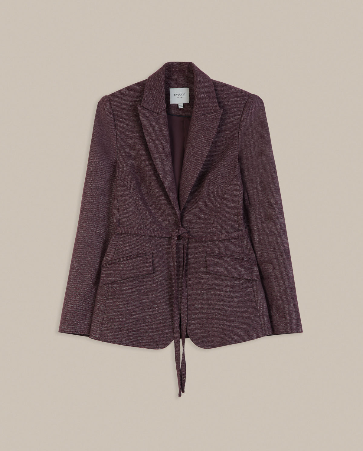 BLAZER CON CINTURÓN JASPEADO