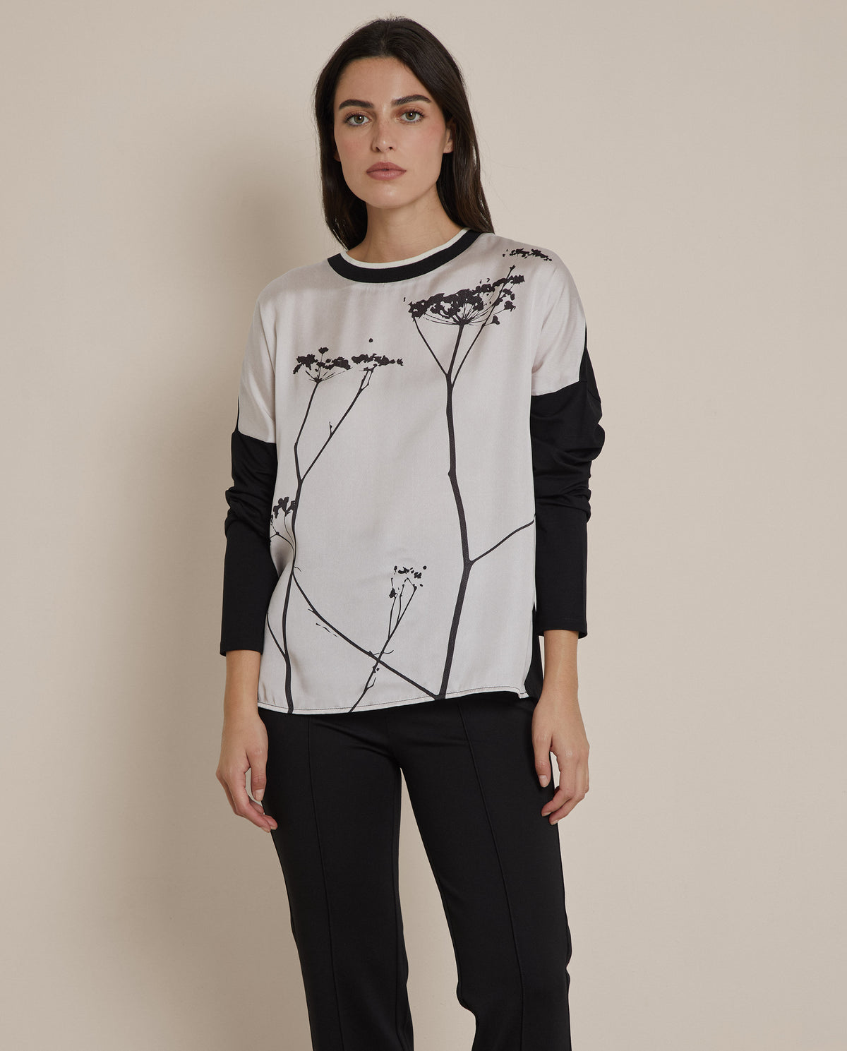 CAMISETA DE MANGA LARGA COMBINADA