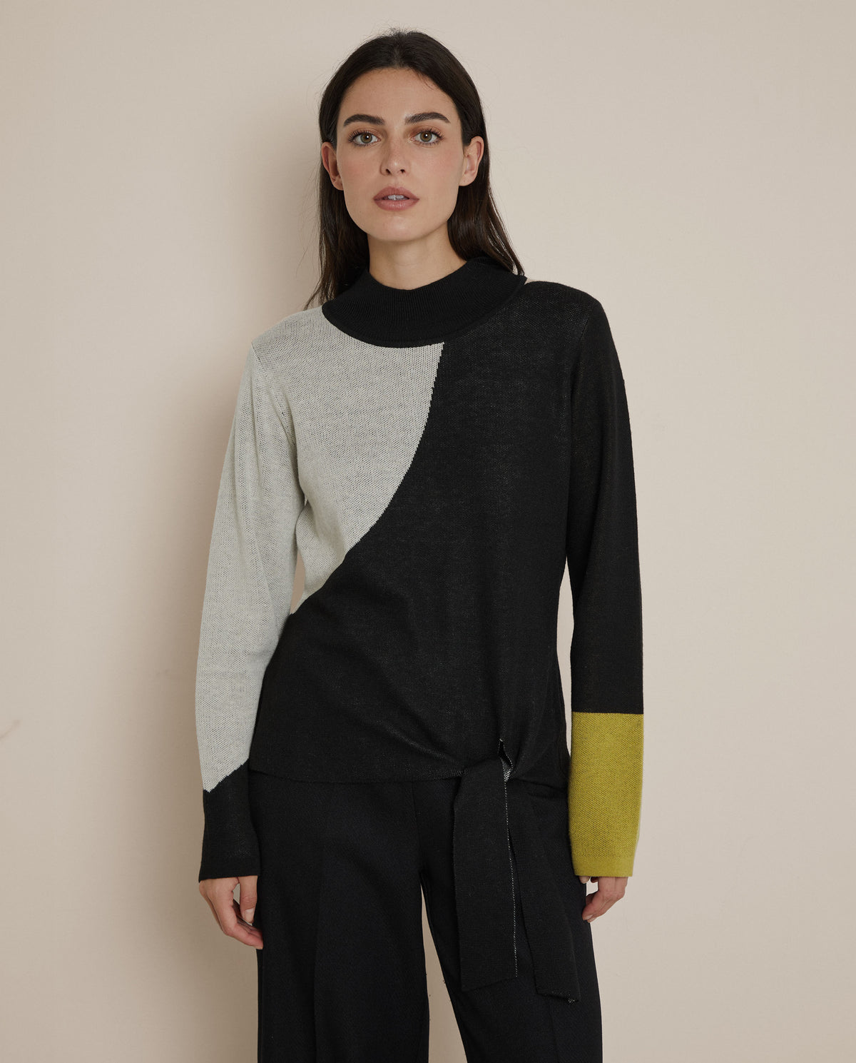 JERSEY DE PUNTO CON LAZADA LATERAL