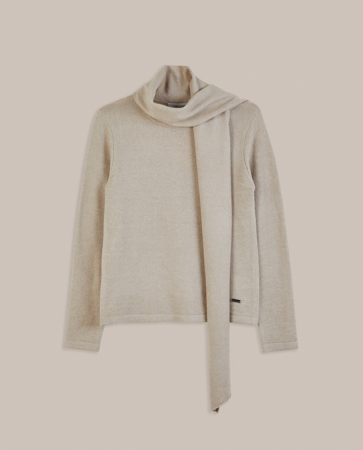 JERSEY DE PUNTO CON FOULARD INTEGRADO