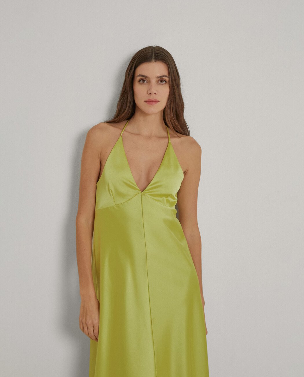 VESTIDO LARGO SATINADO