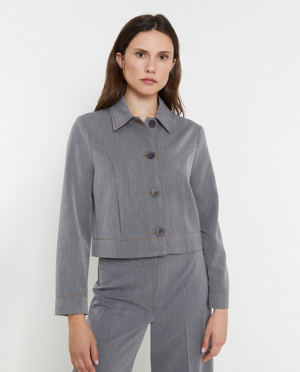 CHAQUETA CROP AJUSTADA