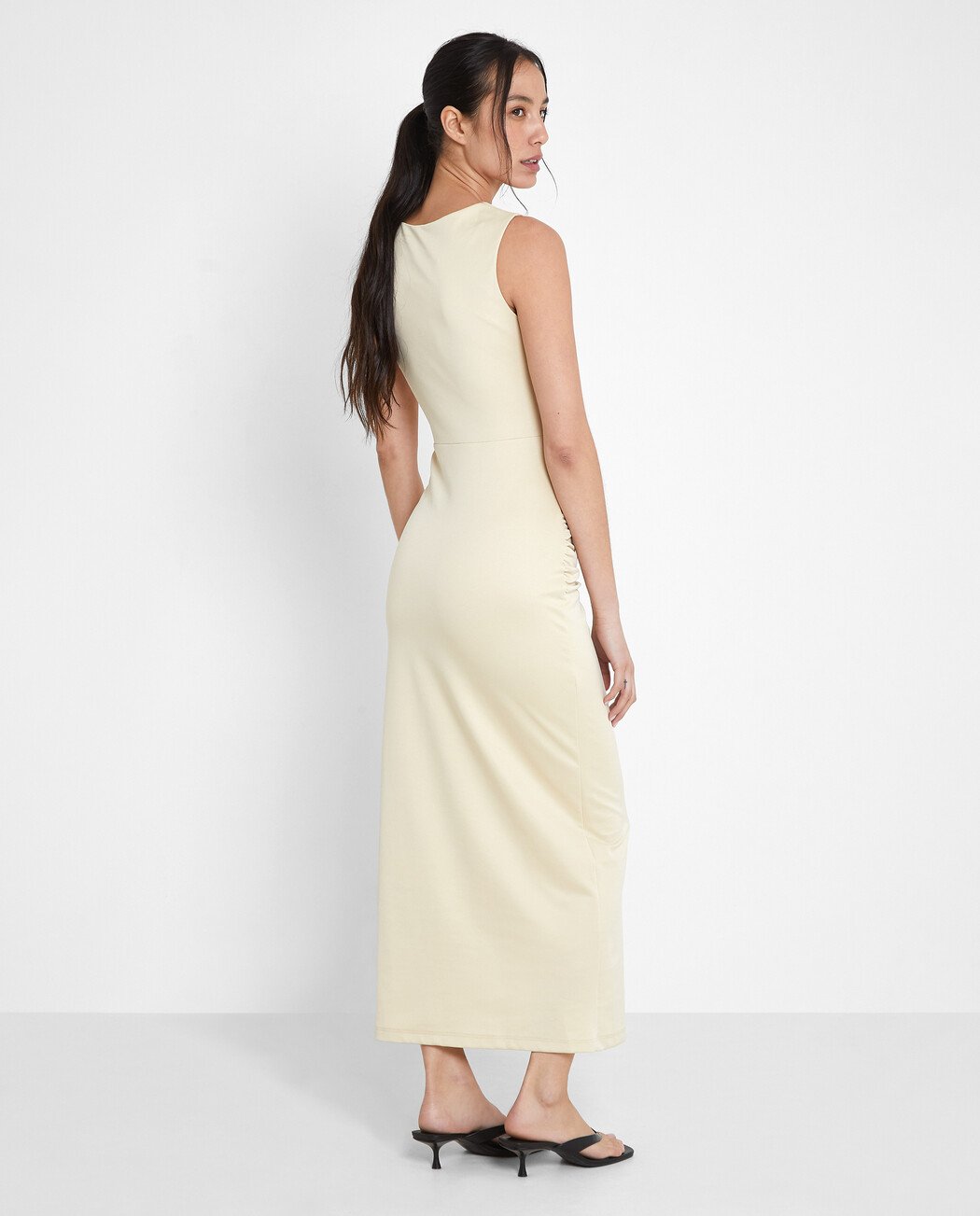 VESTIDO LARGO DRAPEADO
