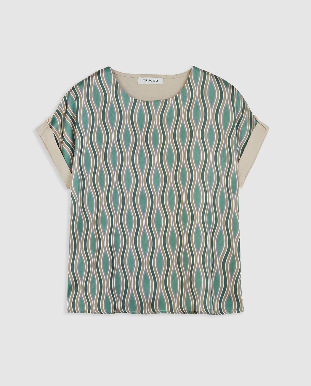 CAMISETA CON ESTAMPADO ONDULADO