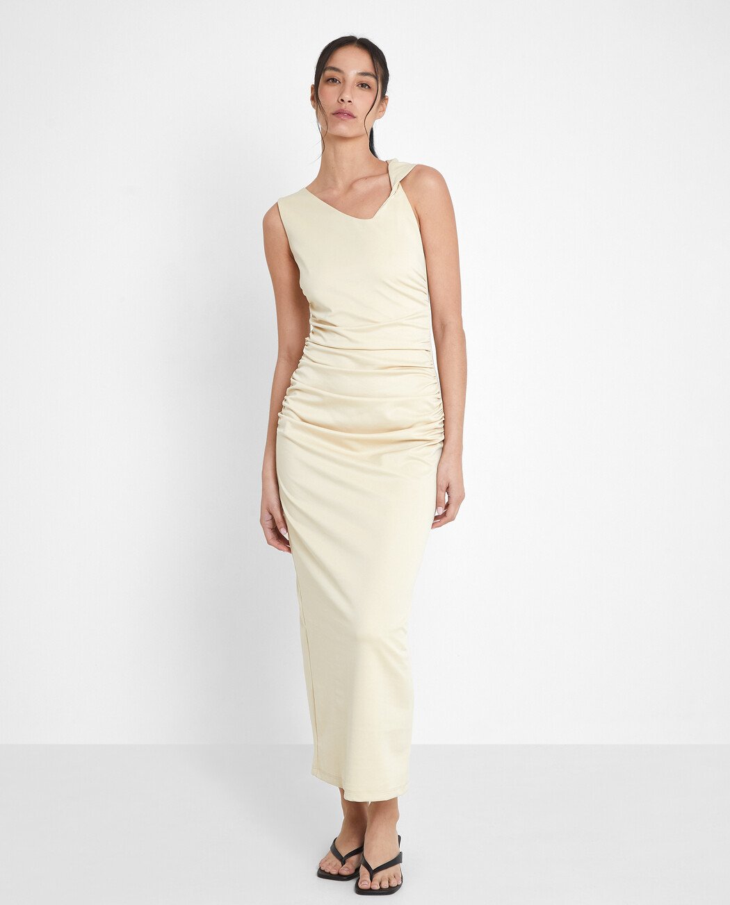 VESTIDO LARGO DRAPEADO