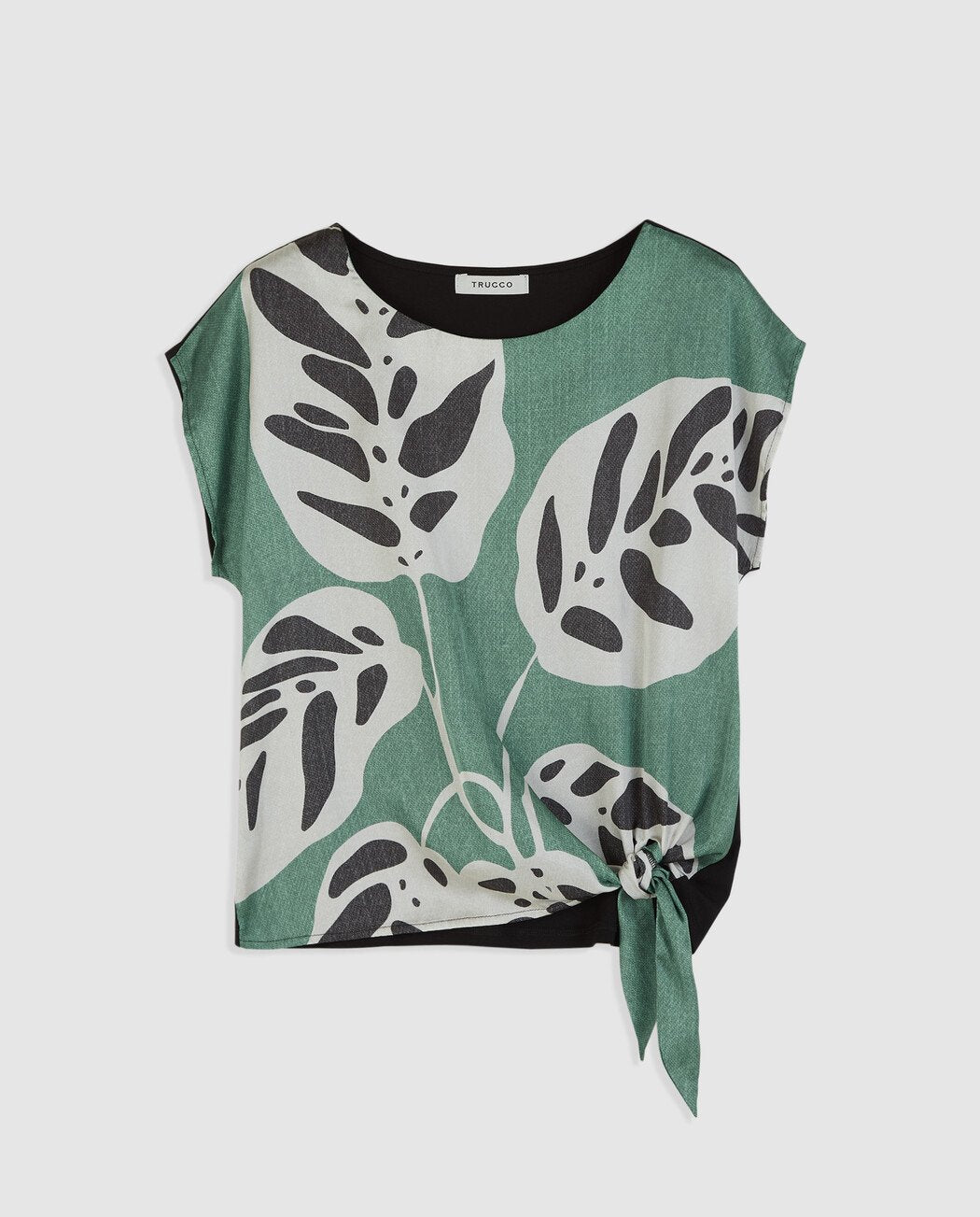 CAMISETA CUELLO REDONDO Y LAZO