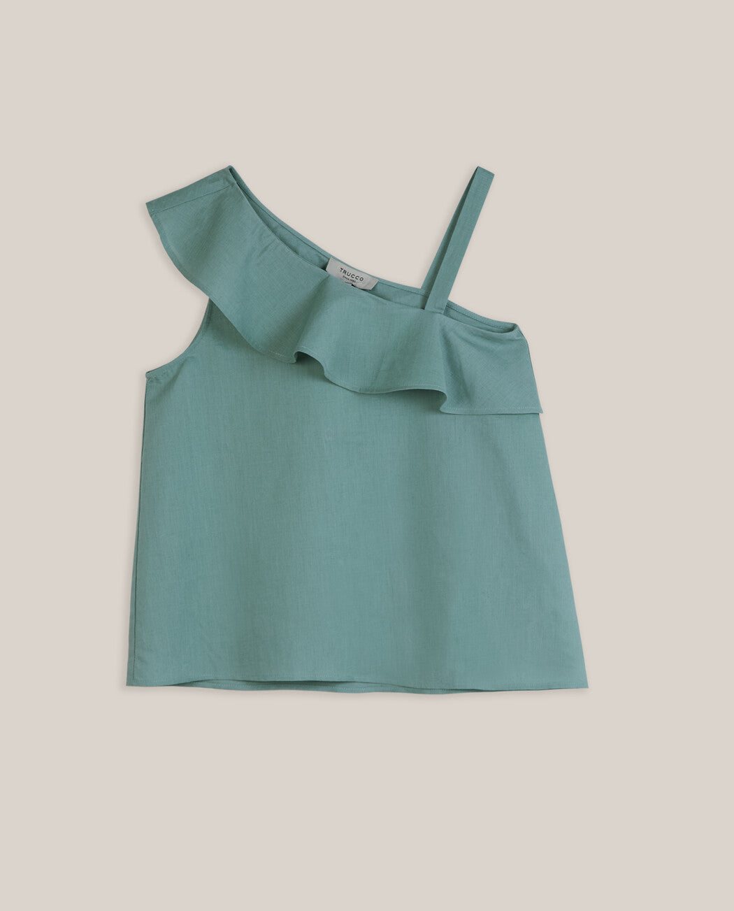 BLUSA VOLANTE ASIMÉTRICA
