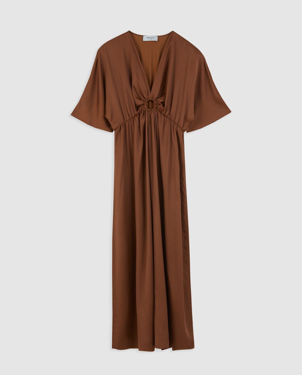 VESTIDO MIDI CON ANILLA DECORATIVA